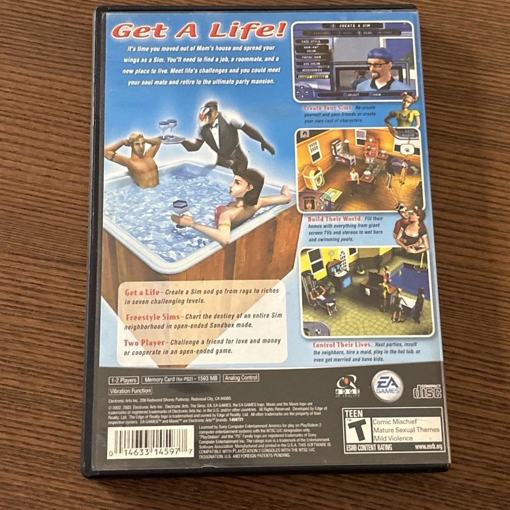 The Sims - PlayStation 2 PS2 CIB Complete With Manual - Tested